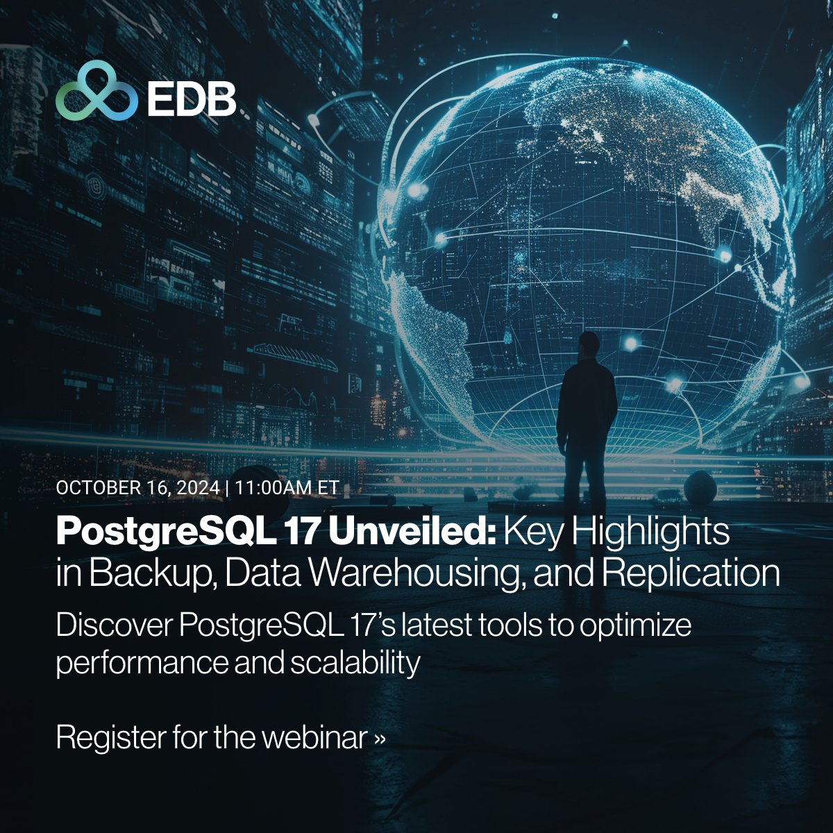 EDBPostgres's tweet image. Join us for a #PostgreSQL17 webinar on 10/16 for a deep dive into enhanced backup solutions, data warehousing optimizations, and new features in logical replication. Get practical insights to boost your database's performance & resilience. Register➡️ bit.ly/3TOlXnC