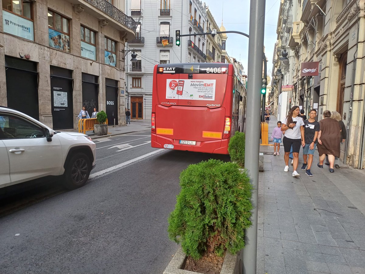 for_valencia's tweet photo. Borja han llenado la calle de la Paz de postes de 4 metros en medio de las jardineras. Suponemos que para luces de Navidad, pero queda muy chapucero.
@borsanro https://t.co/9uUv7MOJ8l