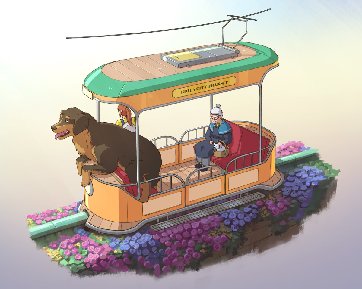 joeypoolart's tweet image. It&apos;s been awhile! 

I really want to start a new illustration series based on a girl and a very big dog travelling around. Here&apos;s the first little concept drawing for it :)