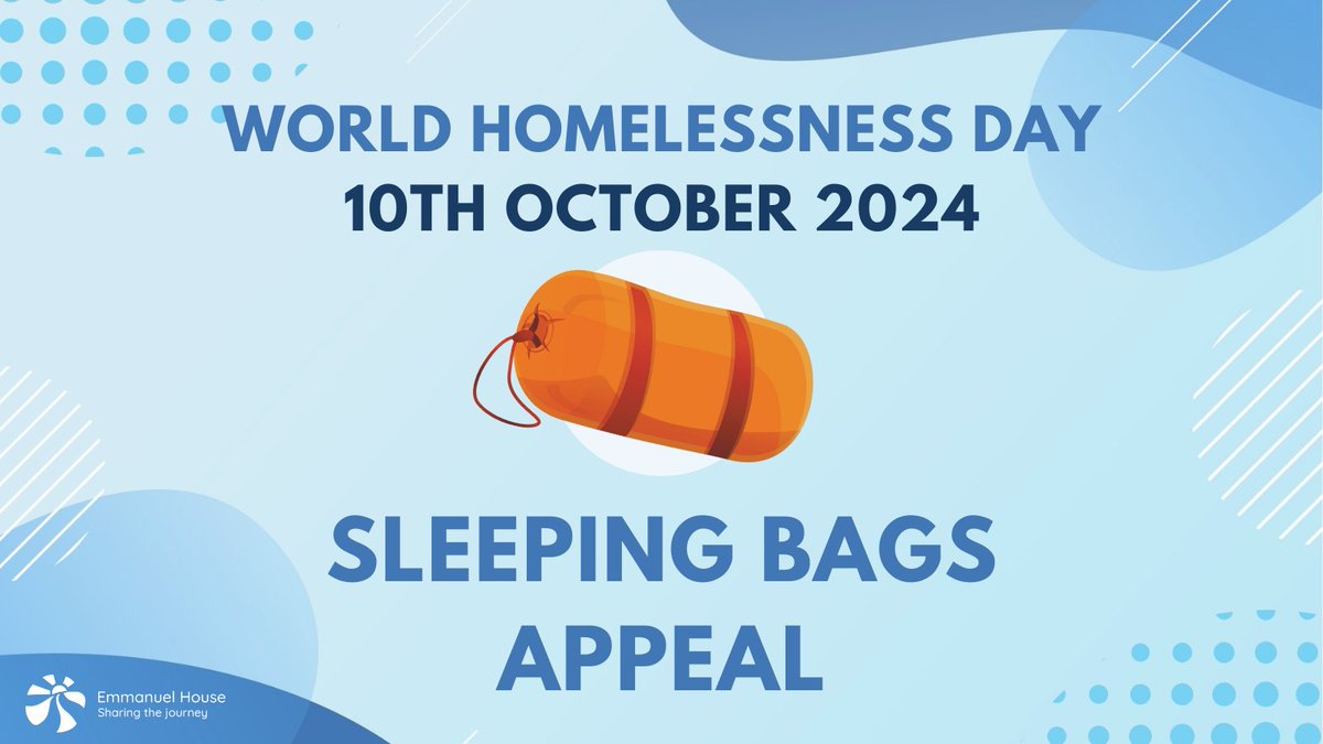 Donate a sleeping bag for #WorldHomelessnessDay 🌍

Every year on 10 Oct, WHD shines a light on the urgent need to support those living without the security of a home. It’s a day to reflect on how we can all play a role in helping to alleviate the hardships of homelessness. (1)