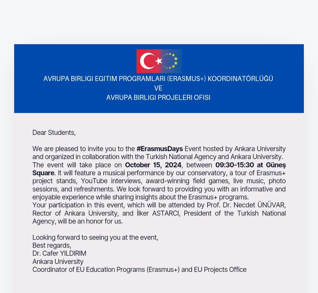 Ankara Üniversitesi Öğrenci Dekanlığı tweet media