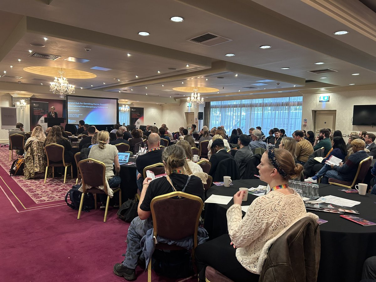 Bristol Hub for Gambling Harms Research (@gambling_harms) on Twitter photo Our Co-Directors <a href="/AgnesNairn/">Agnes Nairn</a> and <a href="/SharonBCollard/">Sharon Collard</a> kicking off the day to a packed room!
#HubColloq24 Our Co-Directors <a href="/AgnesNairn/">Agnes Nairn</a> and <a href="/SharonBCollard/">Sharon Collard</a> kicking off the day to a packed room!
#HubColloq24