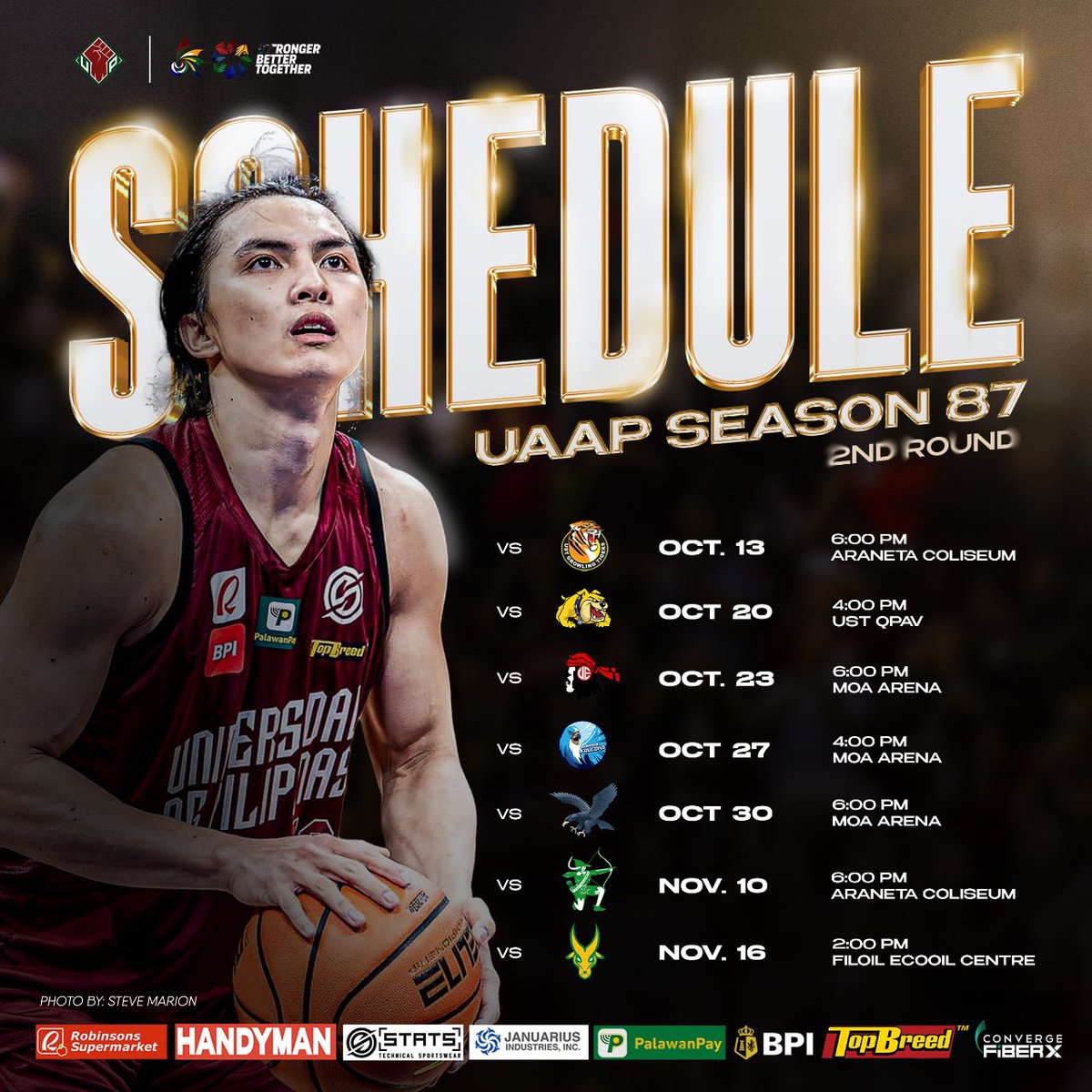 BACK IN FULL SWING 📆

Are you ready, UP Community? Because the UP Fighting Maroons are more than ready for the Second Round. 

We are hungry, we want more.
And we need you as our Sixth Man!