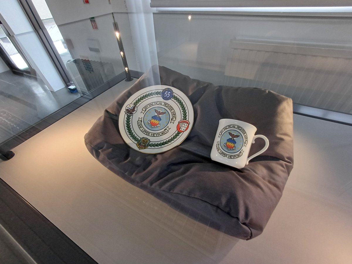 We had a flying visit from Upper Heyford history group. They were interested in one of the areas at the back of our buildings &amp; our Hangars. They also kindly donated two items to add into our Display Showcase. #heritage #history #conservation #preservation