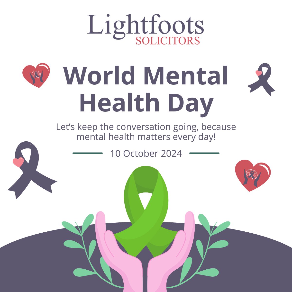 💜 Happy World Mental Health Day from all of us at Lightfoots Solicitors! This year’s theme is workplace mental health and a reminder that looking after our mental wellbeing at work is just as important as anywhere else.💜

#WorldMentalHealthDay #WorkplaceWellbeing #MentalHealth