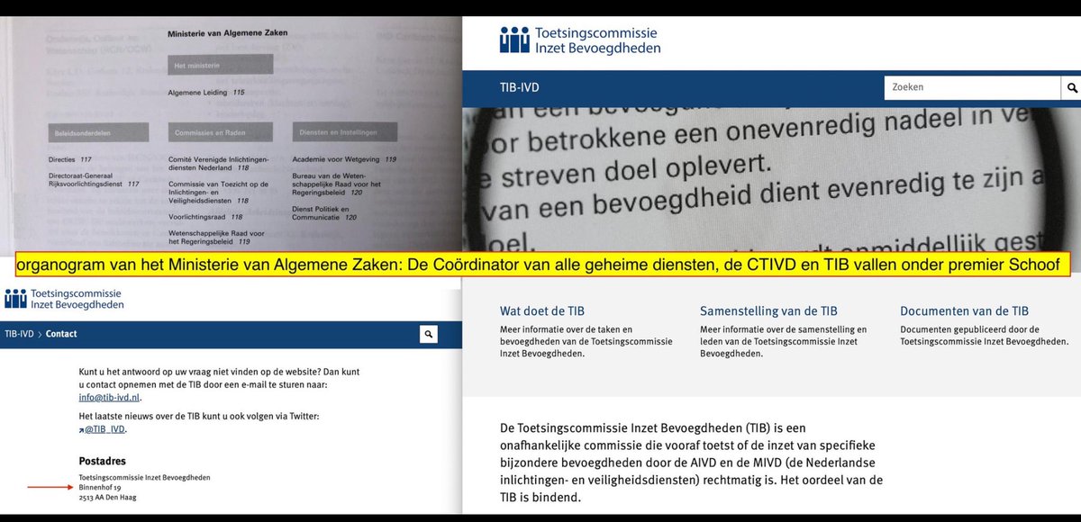huig_plug's tweet photo. Anne Mieke Zwaneveld (voorzitter van de Toetsingscommissie Inzet Bevoegdheden van de geheime diensten) en Gert-Jan Buitendijk (Coördinator van alle geheime diensten) vallen allebei onder premier Dick Schoof... 
#intel #MinAZ https://t.co/kRonnMt2Ju