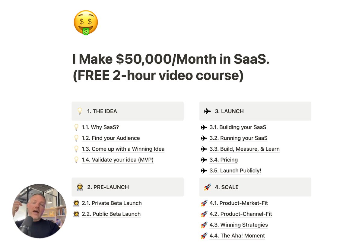 mikestrives's tweet image. I make $50,000/month with my SaaS.
Scaled another one to over $1m.
CAN'T BELIEVE I’m doing this… 🤯
I’m GIVING AWAY a $999 (2-hour long) SaaS video course!
No catch. Completely free.
1. Follow
2. Like
3. Comment “SaaS”
I'll share EVERYTHING for free in a dm.