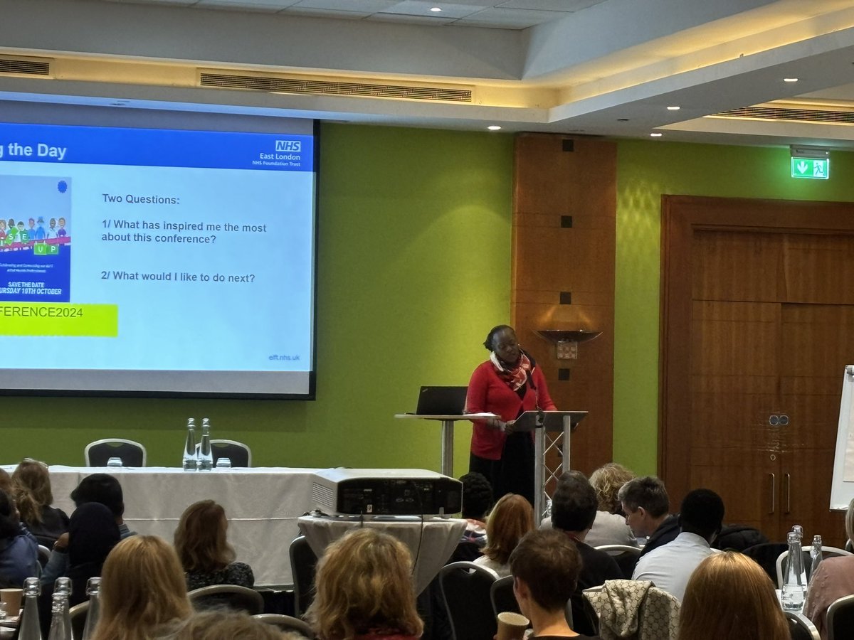 ELFT_Therapies (@elft_therapies) on Twitter photo Lorraine Sunduza starting our AHP day - yes Lorraine you are an honorary AHP - sharing the value of our AHP workforce in ELFT <a href="/NHS_ELFT/">East London NHS Foundation Trust (ELFT)</a> #Elftahpconference2024 Lorraine Sunduza starting our AHP day - yes Lorraine you are an honorary AHP - sharing the value of our AHP workforce in ELFT <a href="/NHS_ELFT/">East London NHS Foundation Trust (ELFT)</a> #Elftahpconference2024