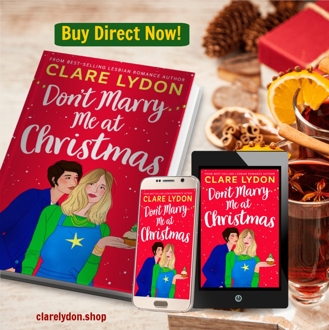 Don't Marry Me At Christmas is out now to buy as an ebook &amp; paperback direct from my web shop! It's a frenemies-to-lovers #sapphic #romance packed with all the festive feels. clarelydon.shop/products/dont-… #lesbian #lesfic #lesbianfiction #queer