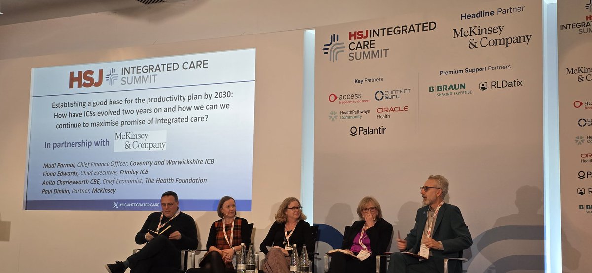 At the HSJ Integrated Care Summit. Very interesting views at this morning's session evaluating  the evolution of ICSs and how we can increase productivity in the next 6 six years. We definitely need to look at productivity from a population health lens. #hsjintegratedcare