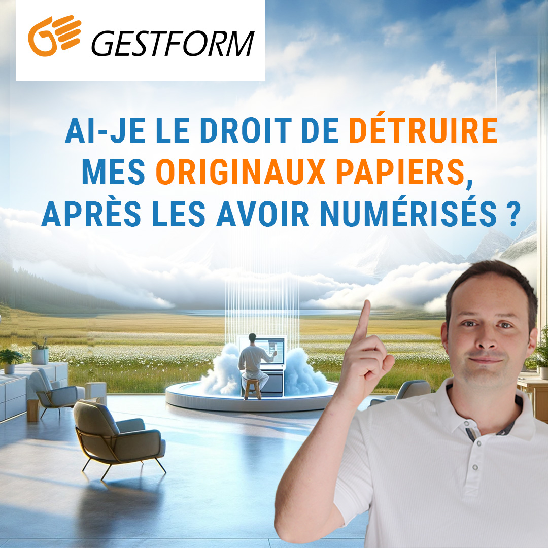 gestform's tweet image. Ai-je le droit de détruire mes originaux papiers, après les avoir numérisés ?

Envisager la destruction de ses documents papiers après leur dématérialisation est une pratique qui demande la bonne méthodologie et des infrastructures...

Lire le dossier : gestform.com/nf544-la-certi…