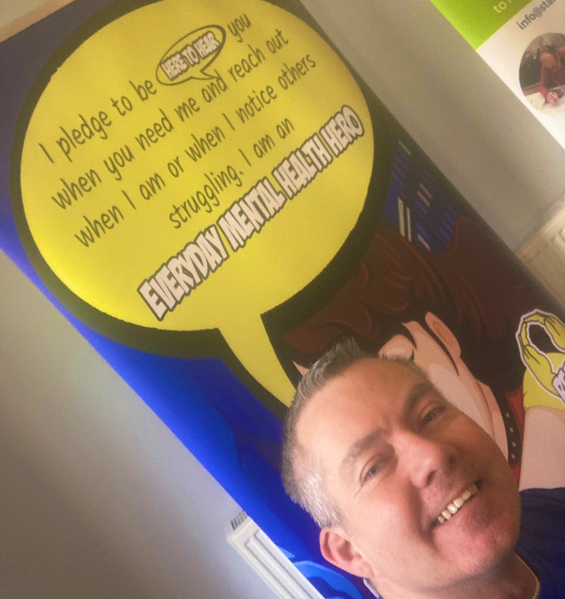 Here at the <a href="/LWinSalford/">LWinSalford</a> event for World Mental Health Day with Dennis who will be recruiting Everyday Mental Health Hero!!! So do pop by and join up!! <a href="/STARTinspminds/">START</a>