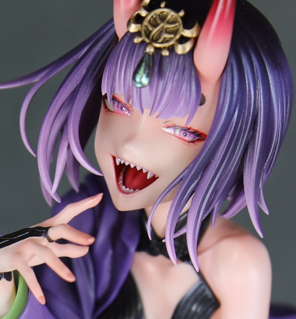ju_ichi11_gkpm's tweet image. 原型:グリズリーパンダさん(@GRIZZRYPANDA)
酒呑童子 #FGO 塗りましたー!
アイペは彩度高め+ラメ✨
マロ眉かわいく描けたと思う👹