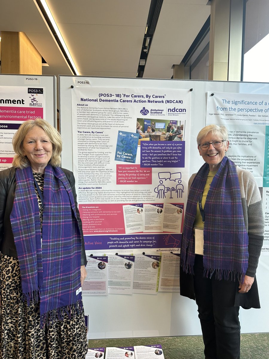 <a href="/NDCAN_Scotland/">NDCAN</a> For Carers By Carers  poster and leaflets at the <a href="/AlzheimerEurope/">Alzheimer Europe</a> conference  #34AEC in Geneva. Thea &amp; Maureen are here to share this great work, these leaflets can be viewed and downloaded from our website 👇
bit.ly/3Ktv4oI