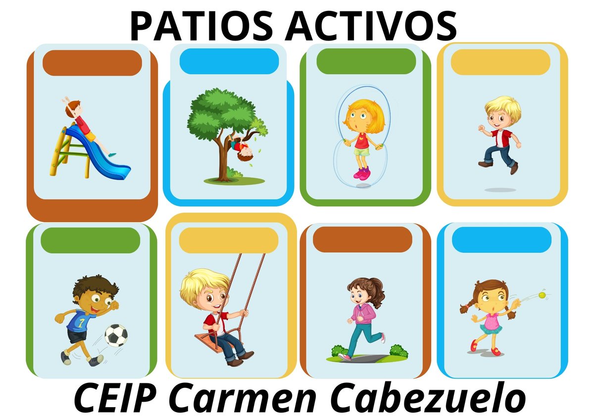 terebijbol's tweet photo. Continuamos el presente curso con Plan #patiosactivos que unido al de #meriendassaludables , con tintes de #gamificacion conforman PATIOS SALUDABLES.
https://t.co/31Lne9a9sm
https://t.co/nIsQcZxlla
#edufis #salud #ceipcarmencabezuelo https://t.co/ipjBkMw0UT