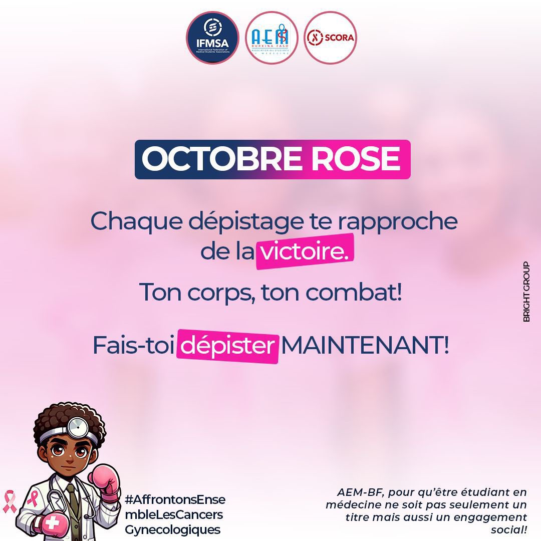 *Ton corps, ton combat!*
*Chaque dépistage est une étape vers la victoire.*
 Ne laisse pas la peur ou l'incertitude dicter ton avenir. Aujourd'hui, tu as le pouvoir de prendre soin de toi et de ceux que tu aimes. 
*Fais-toi dépister maintenant et fais de la santé ton alliée !*