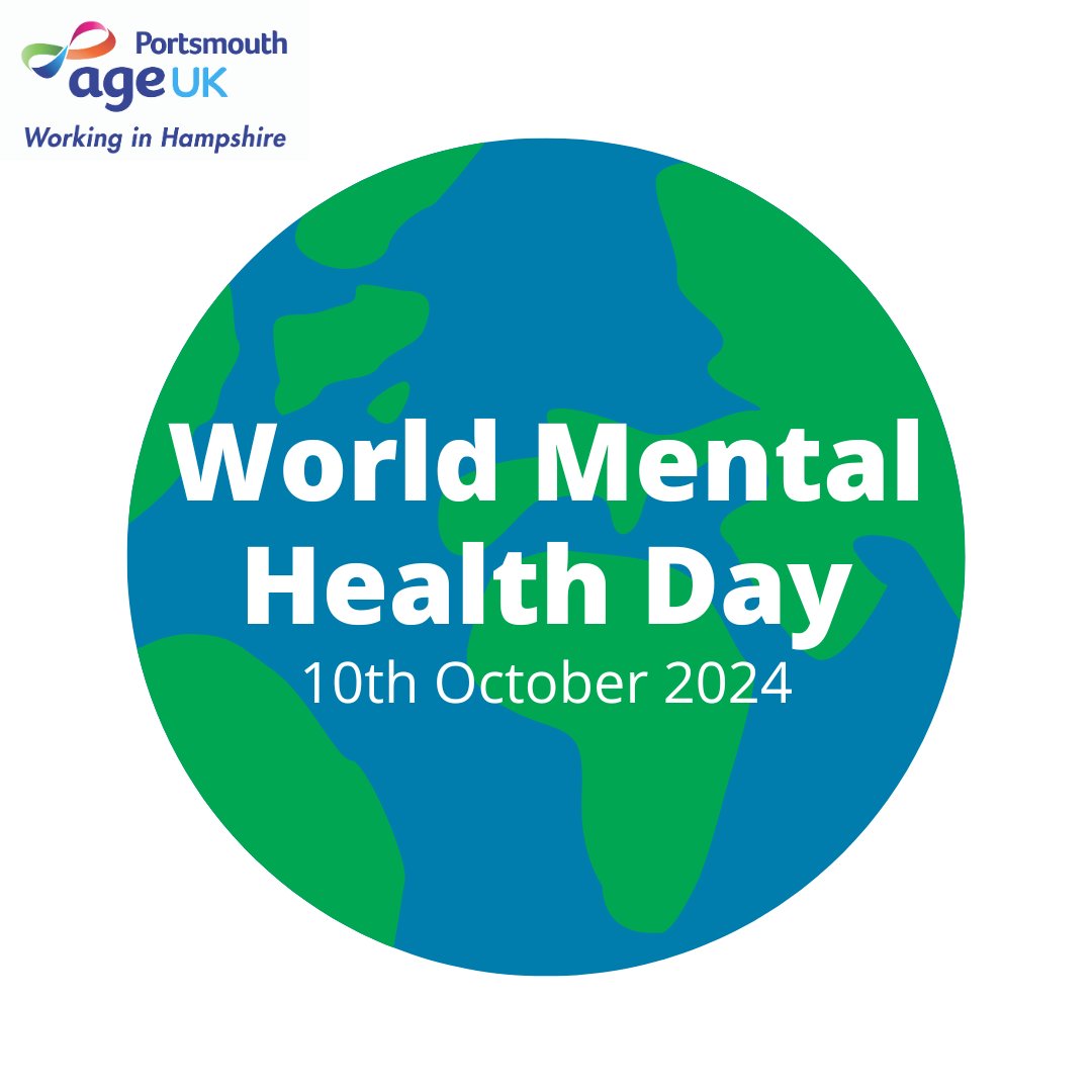 Today is World Mental Health Day 🌎⁠
⁠
For information and practical tips on how to look after your mental health in later life, visit the Age UK website: ageuk.org.uk/information-ad…
⁠
#ageukportsmouth #ageuk #portsmouth #worldmentalhealthday #worldmentalhealthday2024