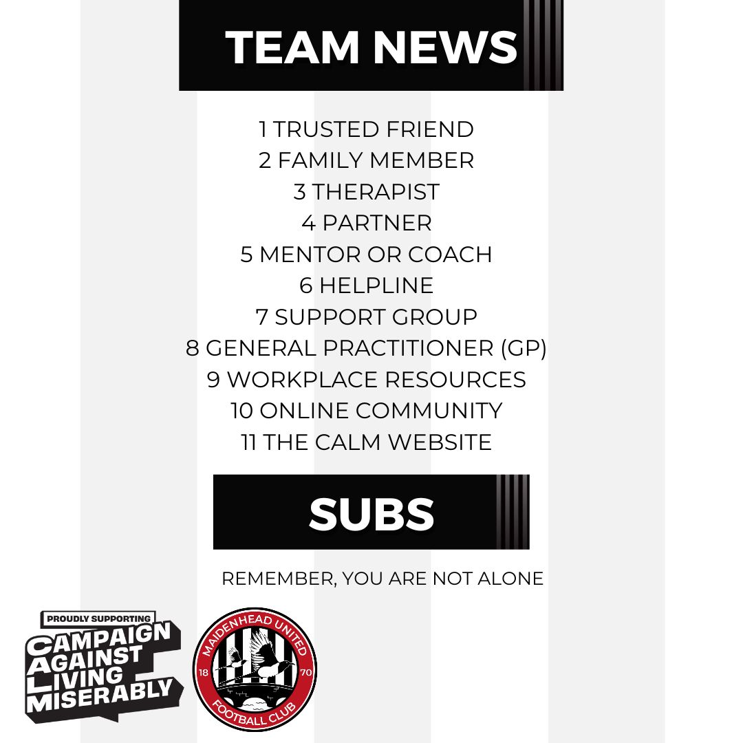 An important line-up of people who are there for you #WorldMentalHealthDay

thecalmzone.net/tellamate