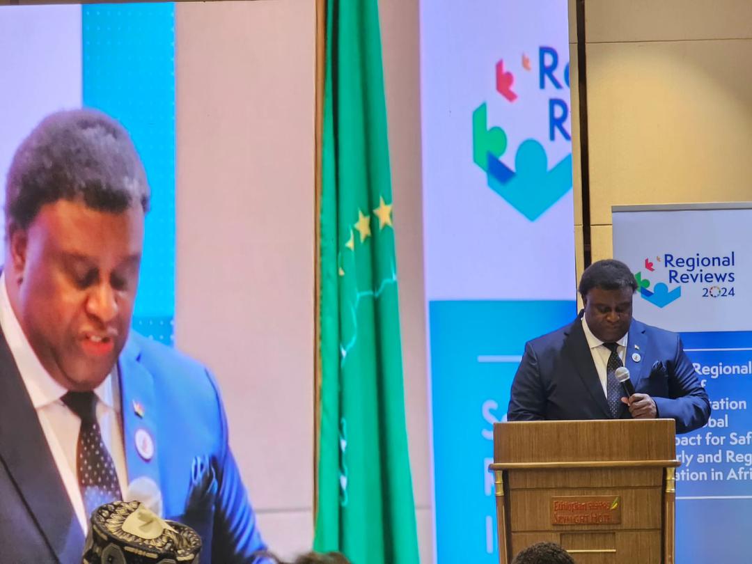 IOMMalawi's tweet image. The #GlobalCompactforMigration Multistakeholder Hearing for the Africa #RegionalReview is currently underway! Hon Minister Dr Kenneth Zikhale Ng’oma of Homeland Security and IOM DG Ms Amy Pope are discussing Malawi&apos;s experiences as a GCM champion country in Southern Africa.