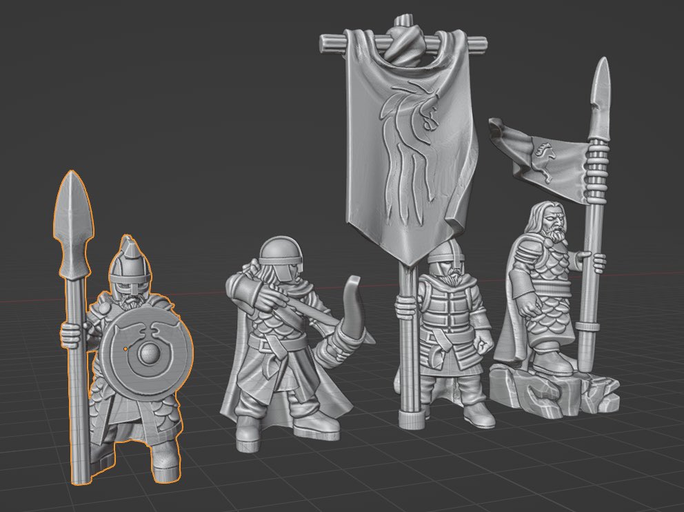 Been a busy few days making the strips from single minis and doing all the supports but ideally can start test prints tomorrow 🤞🏻 #lotr #rohan #mesbg