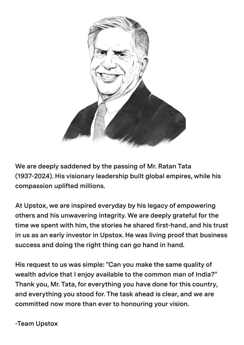 Mr. Ratan Tata, you will be missed 🤍