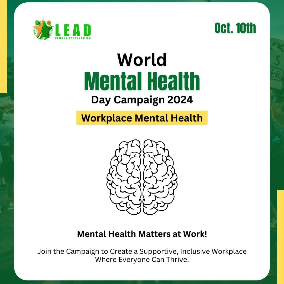 In honor of the World Mental Health Day today, we've put together a campaign on Workplace Mental Health and we are hoping you can help us get it to your organization and friends by joining the campaign. 

To get started, simply click the link below

chat.whatsapp.com/JsgzesvxlSFAwp…