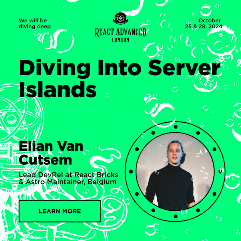 ReactAdvanced's tweet photo. Let's explore🚀building full-stack web apps with Astro &amp; Astro DB at the talk by @ElianCodes, DevRel @ReactBricks &amp; @astrodotbuild Maintainer.

💡Learn:
➖Astro basics &amp; hybrid rendering modes
➖How to build API routes &amp; dynamic SSR
➖Communicating with LibSQL using Astro DB ORM