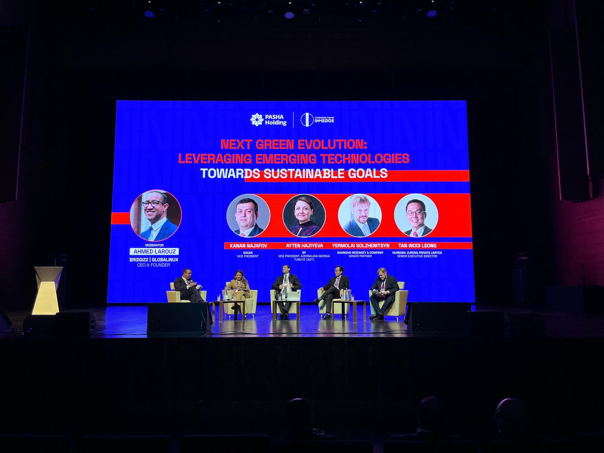 SOCARofficial's tweet photo. 📌Happening now

As part of #INMerge2024 innovation summit, a session on "Next Green Evolution: Leveraging Emerging Technologies Towards Sustainable Goals" has started.  

#Innovation 
#Azerbaijan https://t.co/0MOicWYyJL