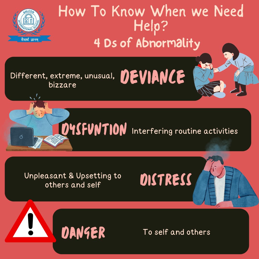 “Identification is the first step to healing” Let’s learn how to identify &amp; support those in need.
The 4 D’s of Abnormality: Deviance, Dysfunction, Distress &amp; Danger.
#mentalhealth #endthestigma #mindmatters