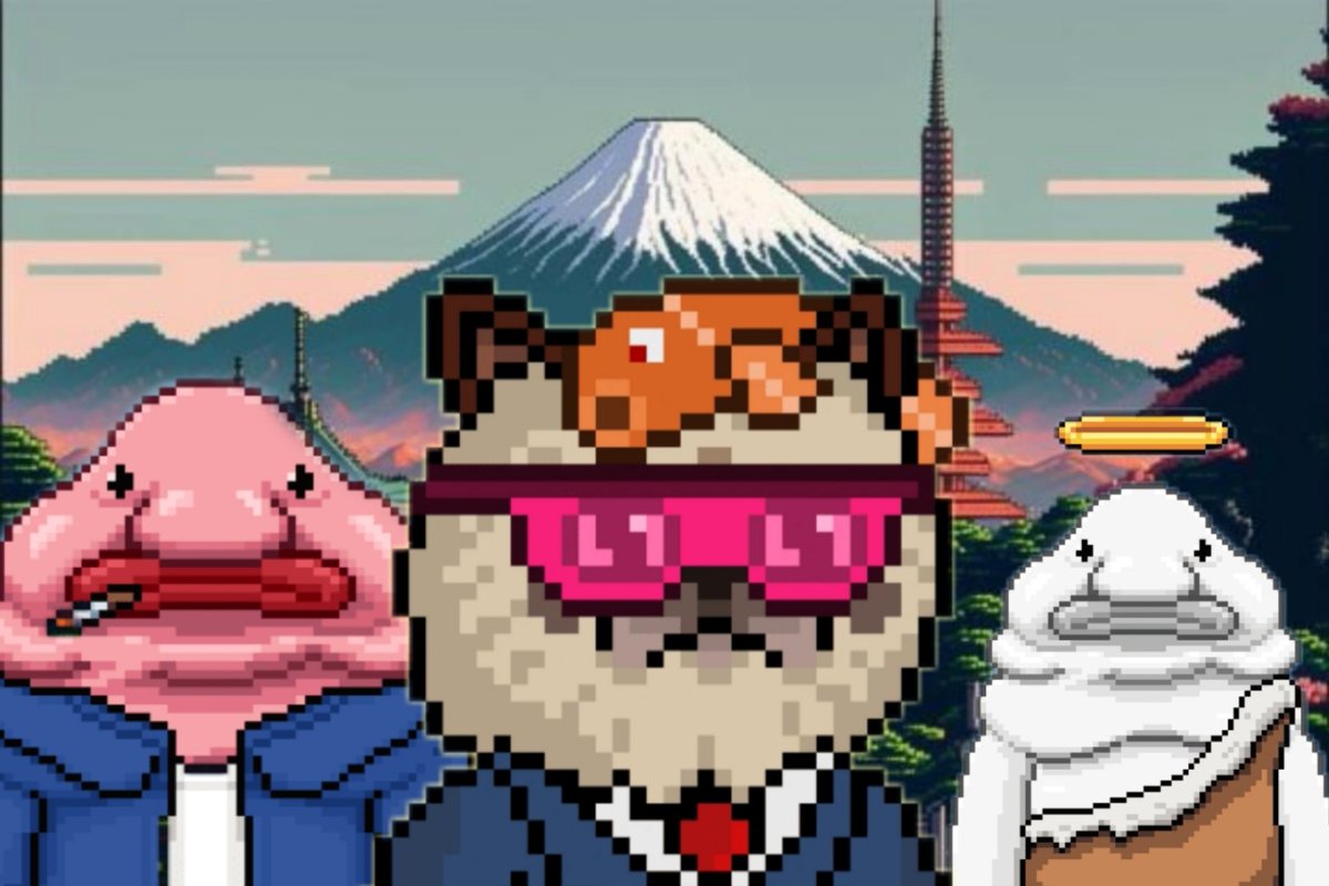 My cat MR.Miggles <a href="/MrMigglesOnBase/">Mr. Miggles</a> now has 2 new friends, the ugly Bluub <a href="/bloob_blooob/">Bloob Bloob</a> fish look loud, they don't have any talent, they stink and they have even less joy in life like Wojak #BasedProject #nft #miggles #bloobblooob #basememe