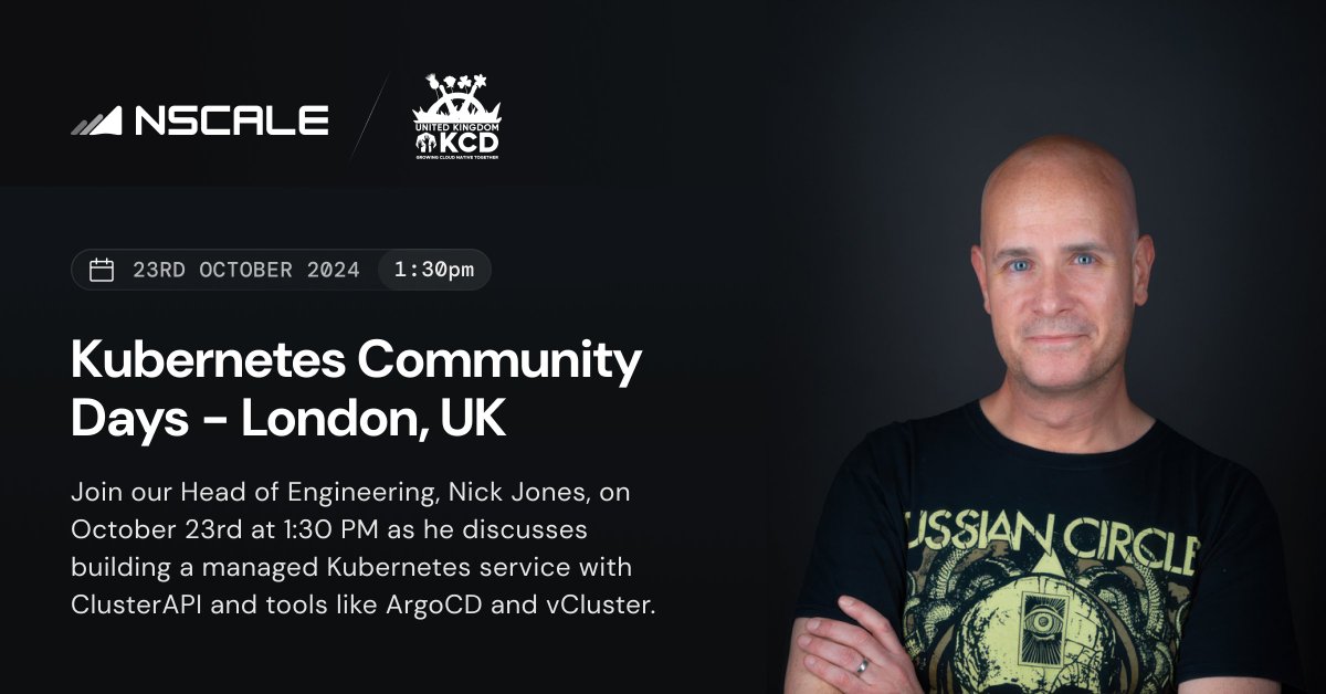 nscale_cloud's tweet image. Our Head of Engineering, Nick Jones, will share insights on building a managed Kubernetes service at Kubernetes Community Days on the 23rd of October in London.
Save your spot: ti.to/open-source-ev…
We look forward to seeing you there!
@CloudNativeFdn
#KubernetesCommunity…