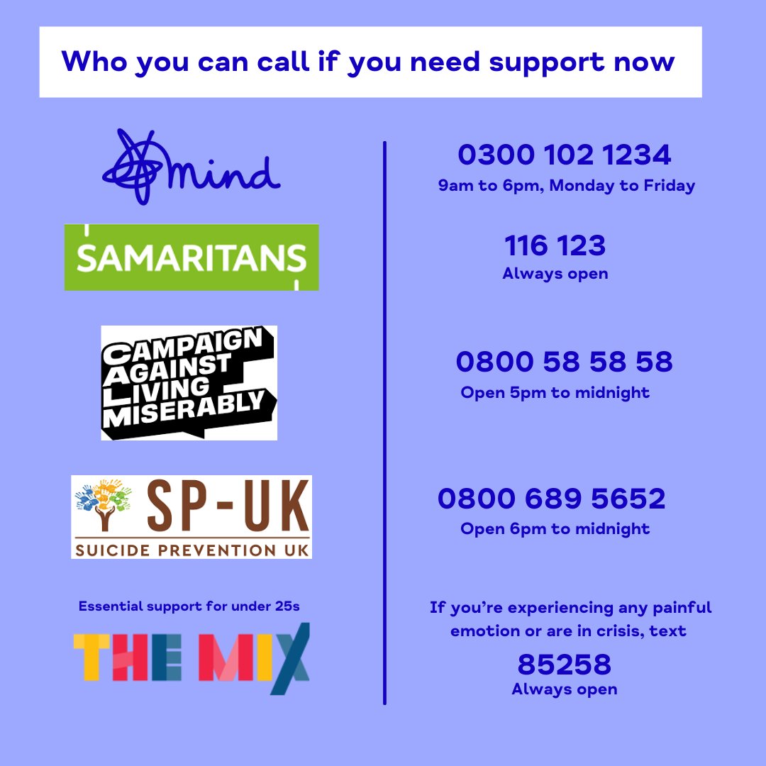 If you're feeling like you have nowhere to turn to right now &amp; you think everyone's too busy to talk to you, that's not the case. There are organisations out there who you can reach out to. This #WorldMentalHealthDay it's time to talk about your mental health. 
#WMHD