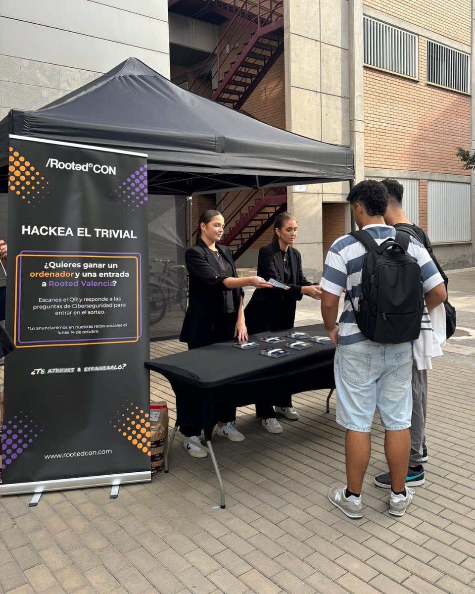 /RootedCON (@rootedcon) on Twitter photo ¡Ya estamos aquí! Os esperamos. 🙌🏼 <a href="/UPV/">Universitat Politècnica de València</a> En el edificio 1F de ETS d’Enginyeria informàtica. ¡Ya estamos aquí! Os esperamos. 🙌🏼 <a href="/UPV/">Universitat Politècnica de València</a> En el edificio 1F de ETS d’Enginyeria informàtica.