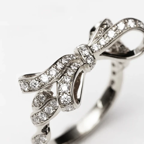 🎀一生ものの大人リボンリング💍#オレフィーチェ K18/Pt「レガトゥーラ