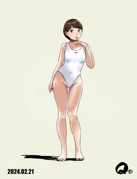 サチの白競泳水着🤍 