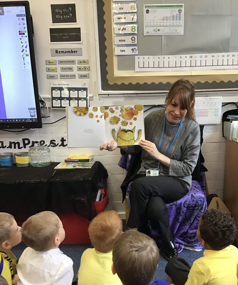 To start our Hello Yellow Day, Year 1 enjoyed the story the colour monster this morning with Miss Butler. We talked about how our actions can change our emotions. #helloyellowday #MentalHealthAwareness