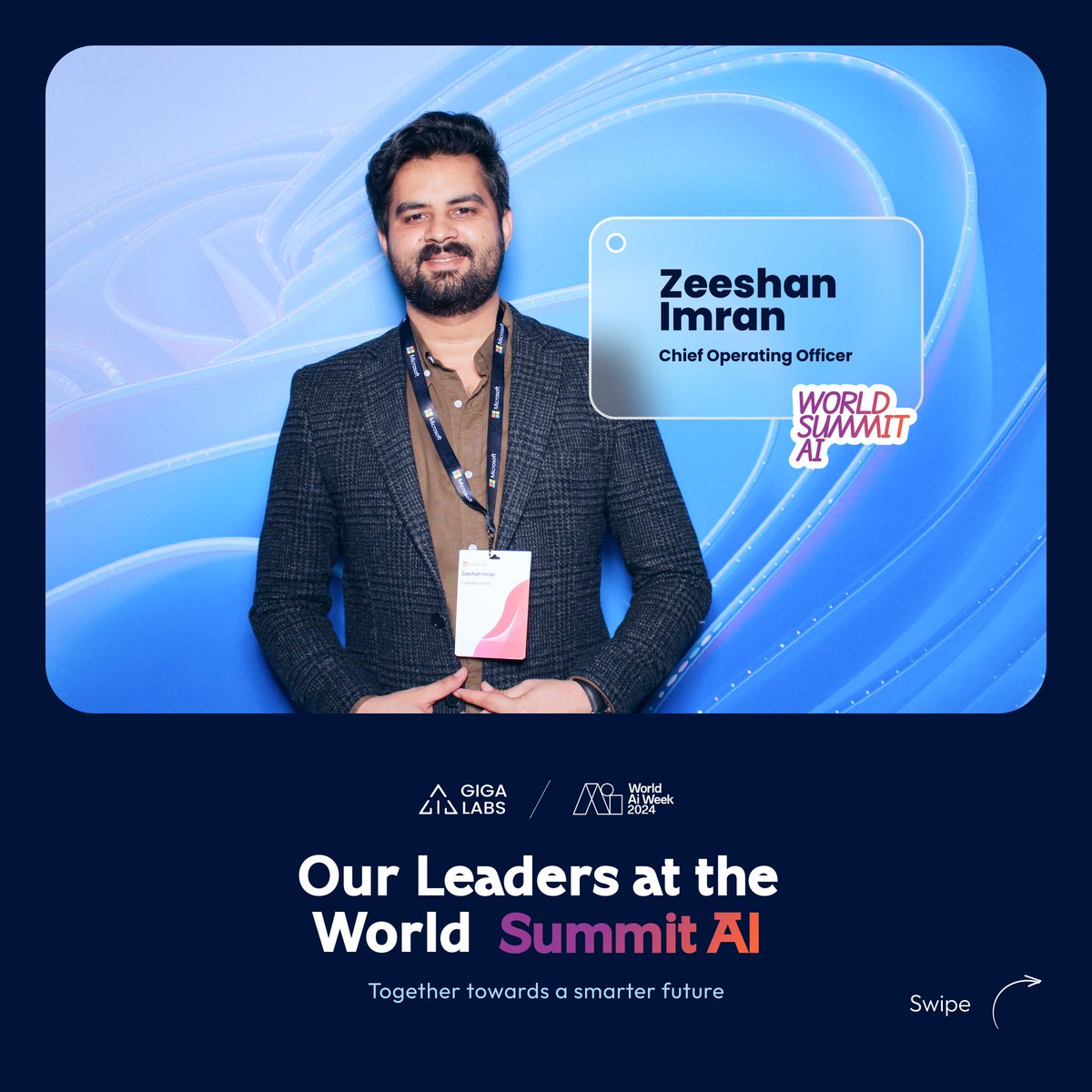 giga_labs's tweet image. Straight from Amsterdam, our COO  Zeeshan Imran is enjoying the experience at the World Summit AI!

@WorldSummitAI
#WorldSummitAI #WorldAIWeek #ArtificialIntelligence #Technology #Innovation