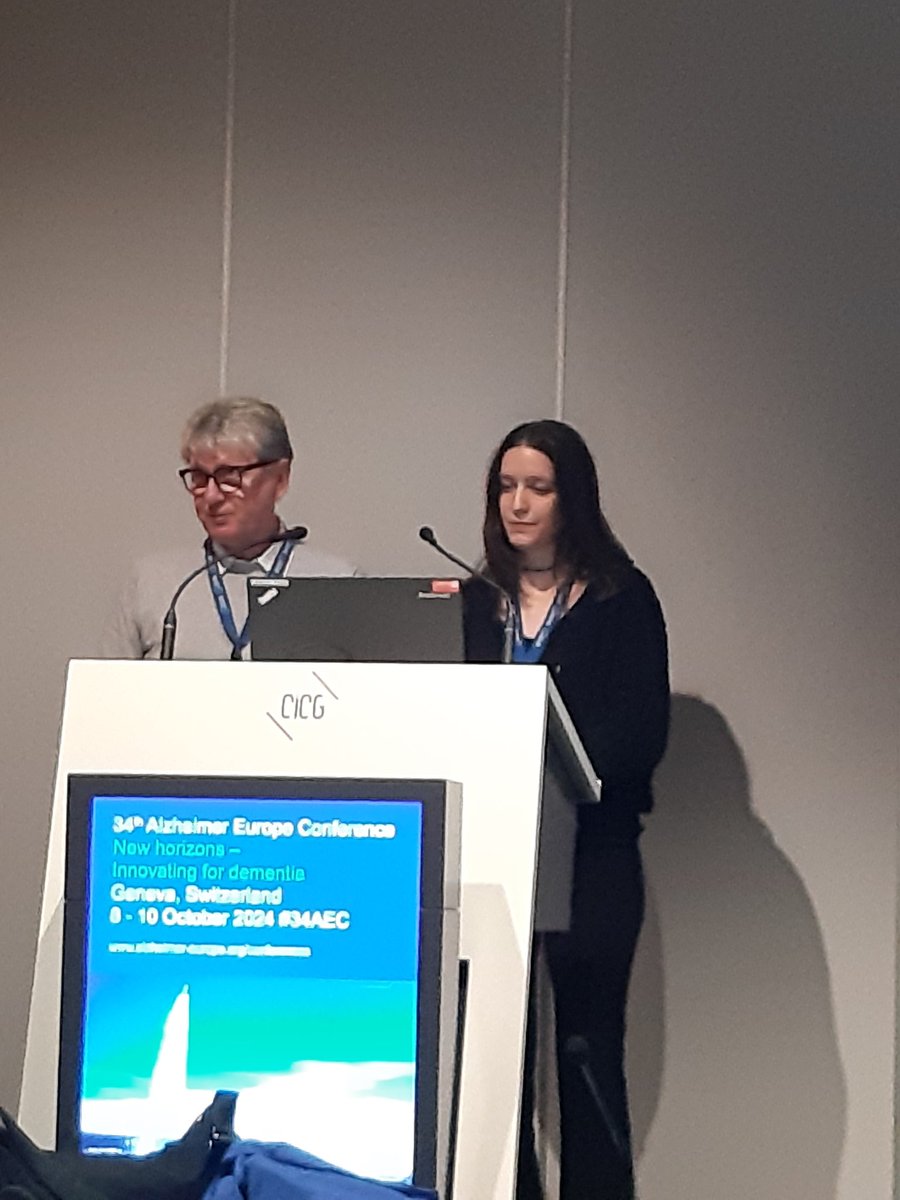 DCCNIRL's tweet photo. #DCCN member, and member of the European Dementia Carers Working Group, Paddy Crosbie @AlzheimerEurope conference 2024 with @Sori_Moradi, speaking about 'How Public Involvement helped shape the Alzheimer Europe position paper on risk disclosure'. #34AEC https://t.co/ZgYtJQZlxg