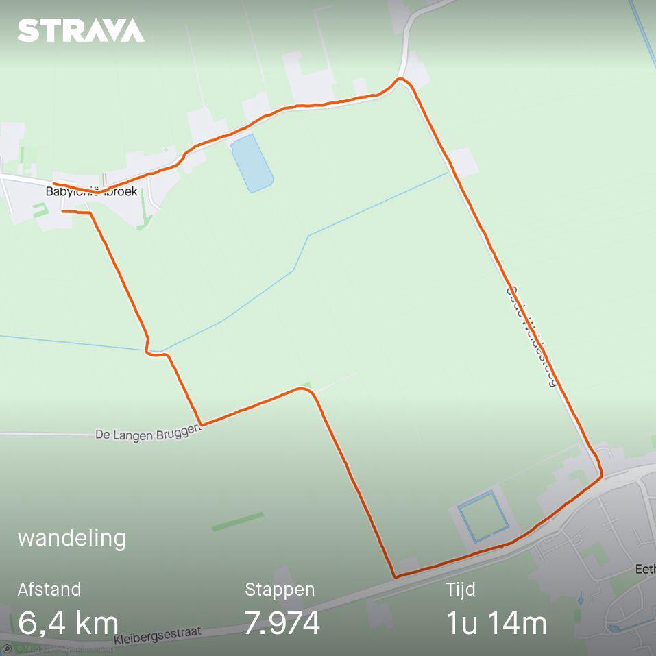 Bekijk mijn wandeling op Strava.
strava.app.link/Z6iqzz0RzNb