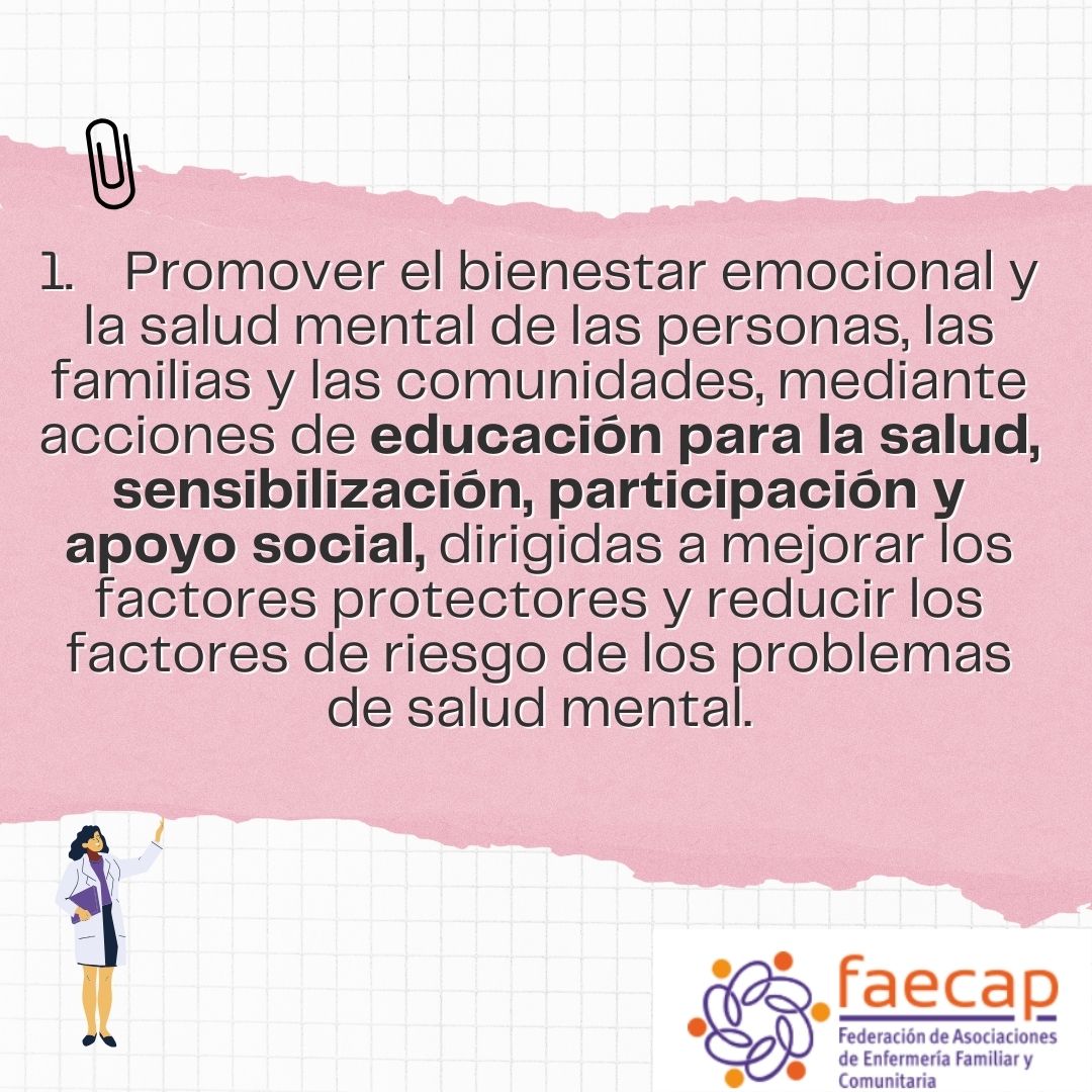 En el #DiaMundialdelaSaludMental las Enfermeras de Familia y Comunitaria compartimos nuestro compromiso en el cuidado.
Documento de posicionamiento del GdT Salud emocional de #FAECAP