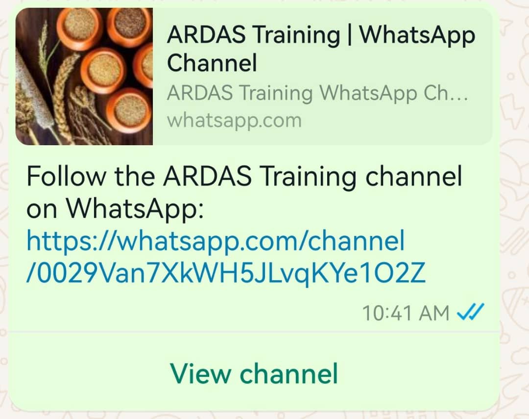 Follow the ARDAS Training channel on WhatsApp:

whatsapp.com/channel/0029Va…