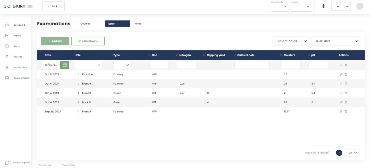 The Examinations module allows superintendents to keep track of the measurements that are performed every day on the golf course, in addition to those automatically gathered by SKIM.
Learn more: shorturl.at/cq70e
#golftechnology #turfmanagemet #golfsoftware #DataDriven