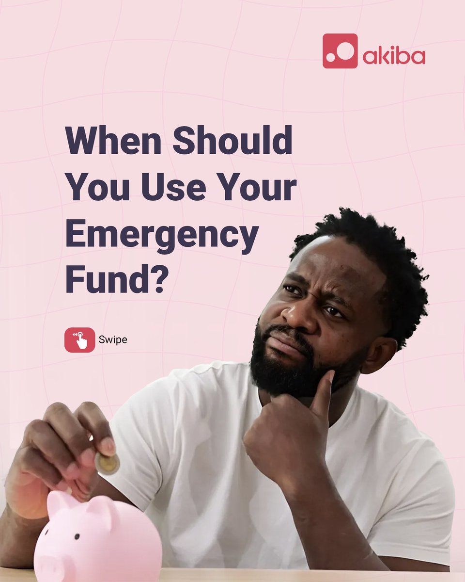 akibatribe_ng's tweet photo. Starting an emergency fund is often talked about as a crucial aspect of personal finance, but we don't talk as much about when you should tap into that money.

Tag your friends that might need this.🫰 https://t.co/z8eK97BZxq