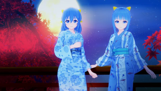 姉妹設定の娘達で色々シーンデータお借りしてます#コイカツサンシャイン 