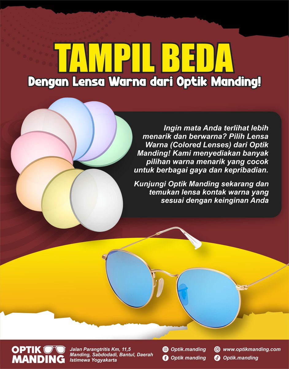 Optik_Manding's tweet photo. Ingin tampil lebih keren dengan sentuhan baru pada mata Anda? Sekarang saatnya untuk mencoba lensa kontak warna di Optik Manding! Dengan berbagai pilihan warna menarik seperti biru, hijau, abu-abu, dan cokelat, Anda bisa tampil sesuai mood dan gaya Anda! 😍 https://t.co/QEezHdTBLG