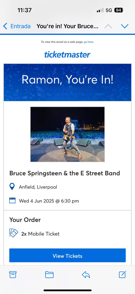 27Maig1715's tweet image. Doncs avui un altre..:  Bruuuuuuce @springsteen ❤️ #Springsteen2025 #OnTour