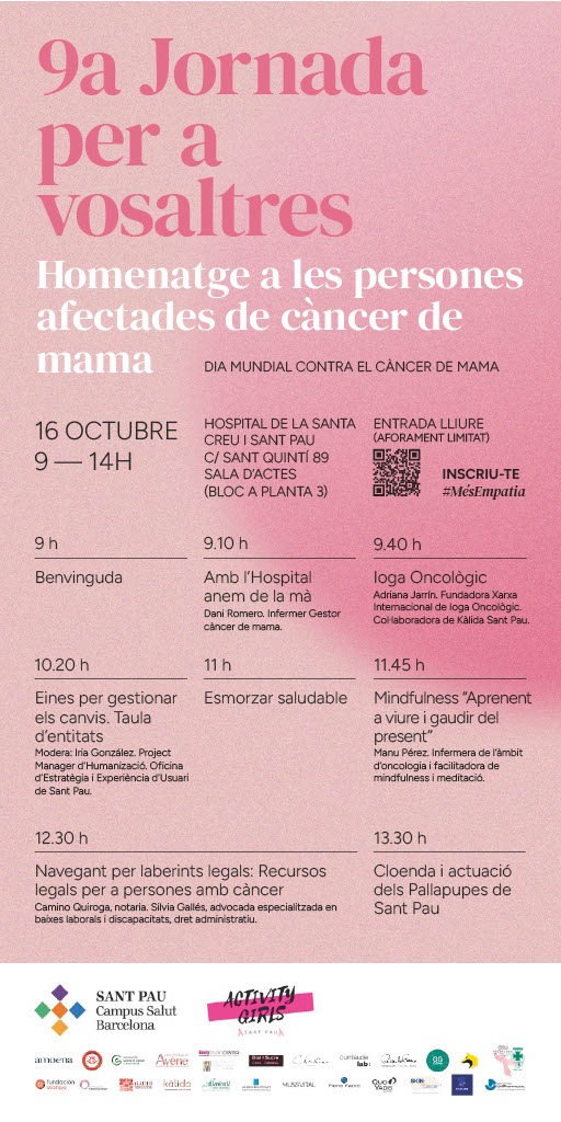 OncoSantPau (@oncosantpau) on Twitter photo El proper dimecres 16 d'Octubre, amb motiu del #DiaMundialContraElCàncerDeMama <a href="/HospitalSantPau/">Sant Pau - Campus Salut Barcelona</a> organitza la 9a edició de la Jornada per a Vosaltres.
✍️ Inscripcions: docs.google.com/forms/d/e/1FAI… El proper dimecres 16 d'Octubre, amb motiu del #DiaMundialContraElCàncerDeMama <a href="/HospitalSantPau/">Sant Pau - Campus Salut Barcelona</a> organitza la 9a edició de la Jornada per a Vosaltres.
✍️ Inscripcions: docs.google.com/forms/d/e/1FAI…