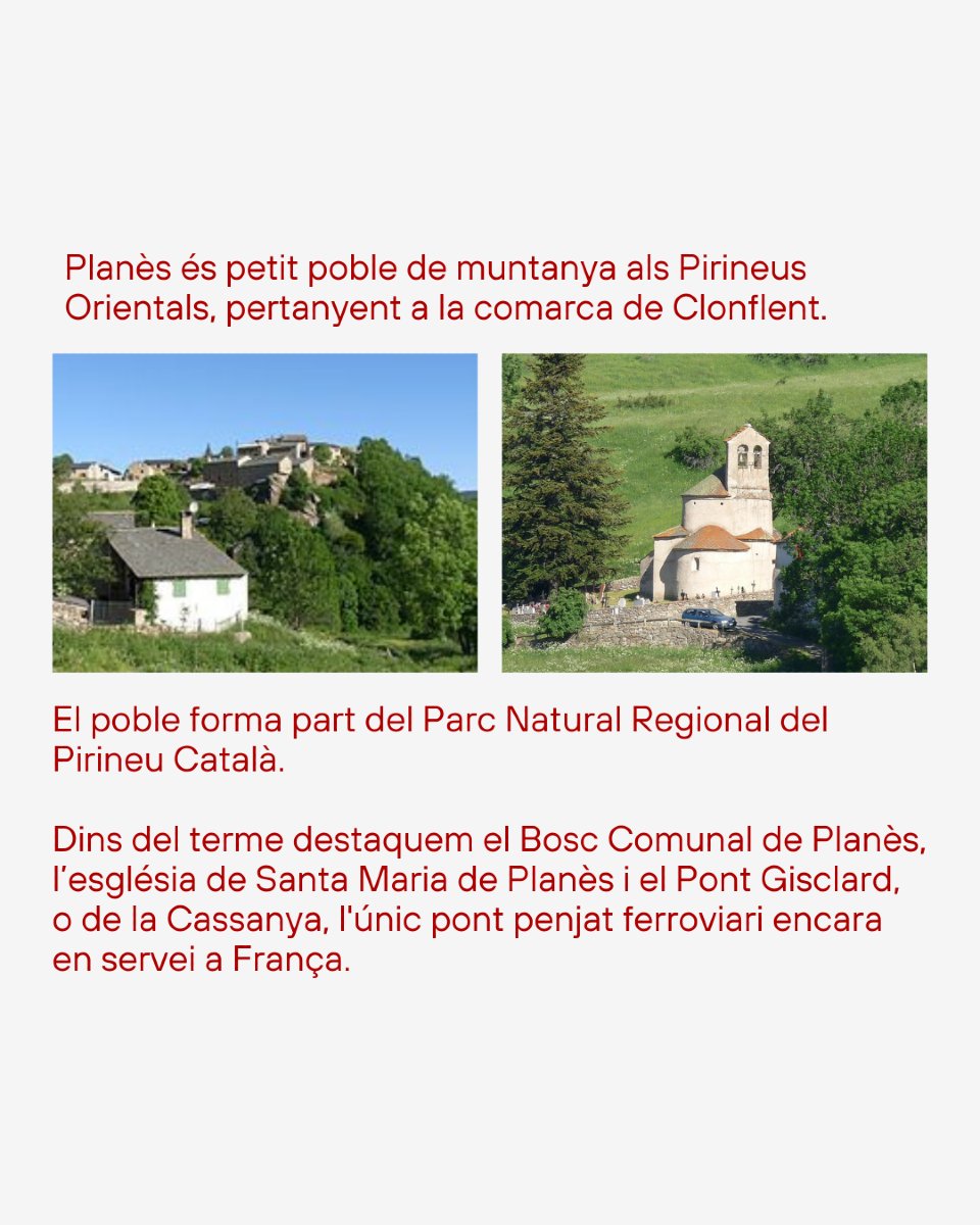 Descobrim una mica més del petit poble de Planès i la seva ubicació privilegiada a dins el Parc Natural Regional del Pirineu Català.📍⭐️🌳
.
Découvrons un peu plus la petite ville de Planès et sa situation privilégiée au sein du Parc Naturel Régional des Pyrénées Catalanes.📍⭐️🌳