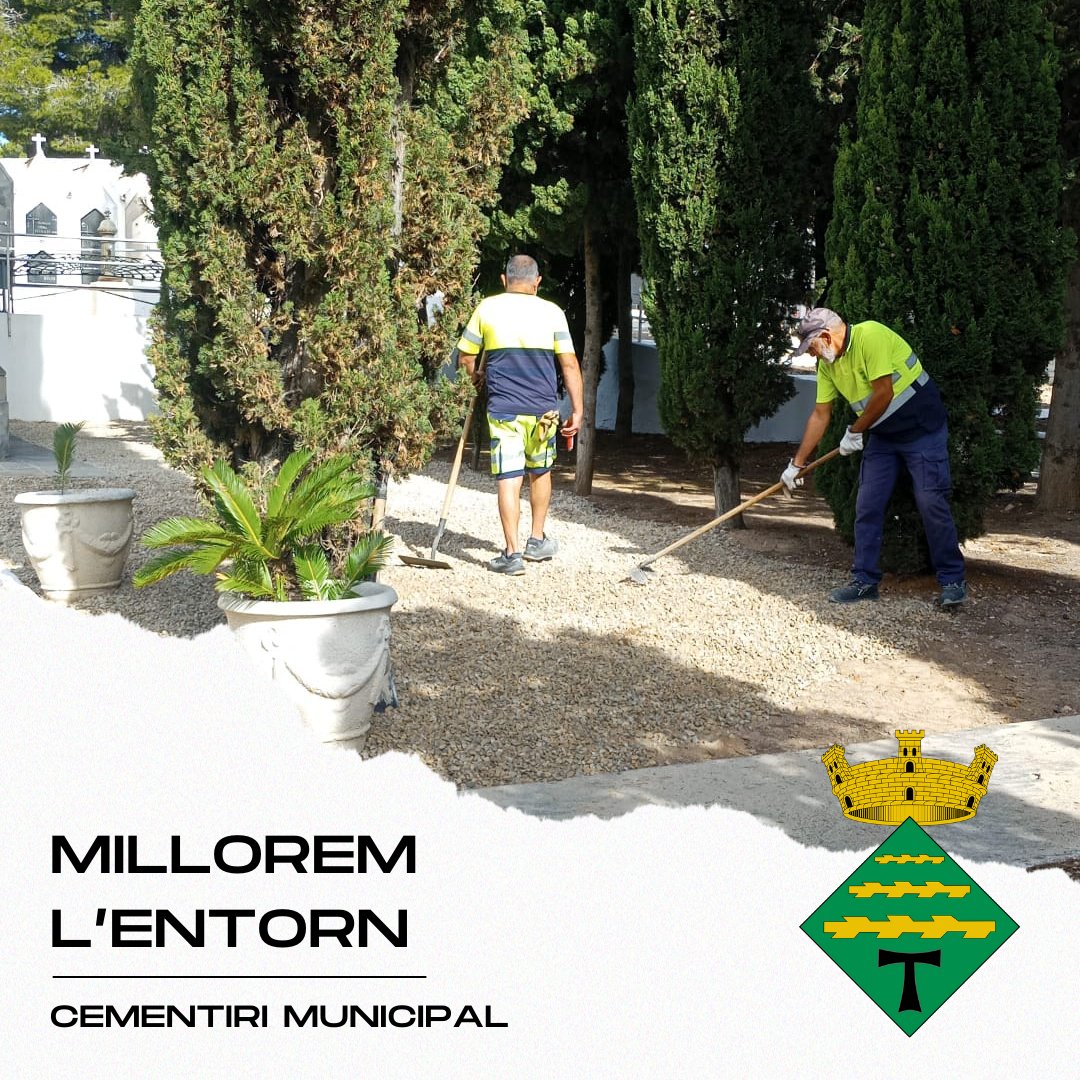 🕯️ Amb motiu de Tots Sants, l'Ajuntament ha arranjat el cementiri per a la celebració dels actes. Aquest any, també commemorarem el 75è aniversari de la mort de l'arquitecte Josep Maria Jujol, amb un homenatge especial al seu llegat 🏛️🌹