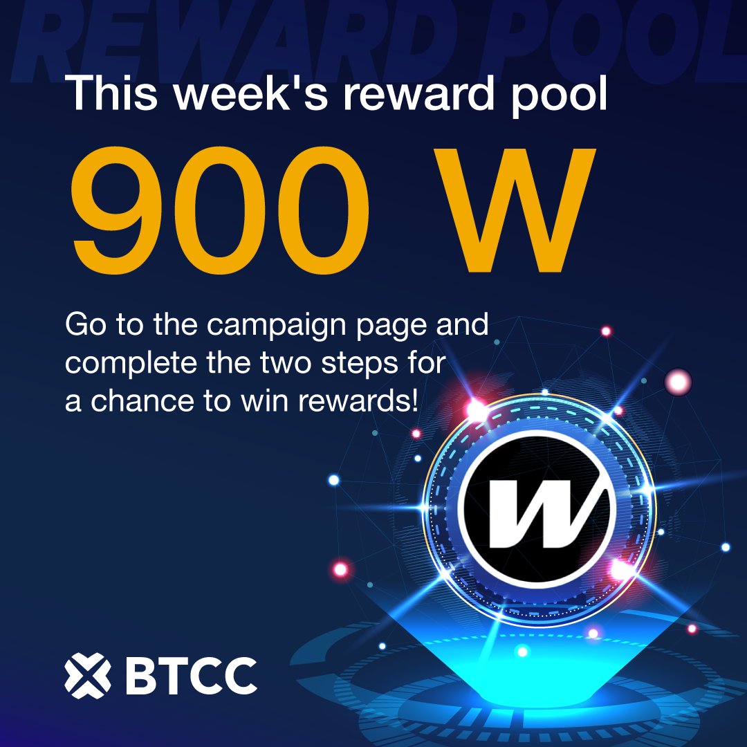 BTCCexchange's tweet photo. 📢 #WeeklyAirdrop 🌟 
We're giving away 900 $W to 10 lucky followers! 🔥

🙋🏻‍♂️To participate: 
Visit our campaign page (link below), scroll to the bottom, and complete 2 tasks.

👉🏻Campaign page:
https://t.co/3cUOgySSZX  

⏰We'll pick 10 winners on Oct 15 to share 900 $W!  

#BitcoinOnBTCC #BTCCexchange